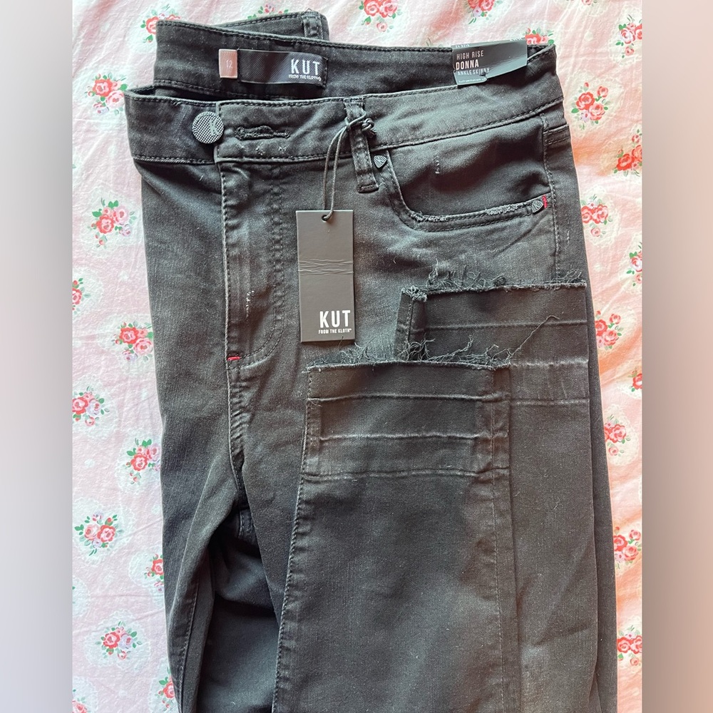 Kut from the Kloth - High Rise, Ankle Skinny, Black Jeans